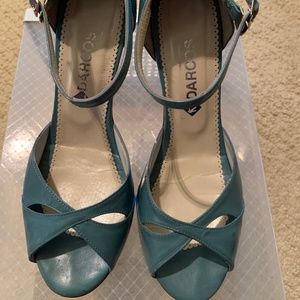 ARGENTINE TANGO SHOES SIZE 8 ALL LEATHER 3.5" HEEL LEATHER SOLE
